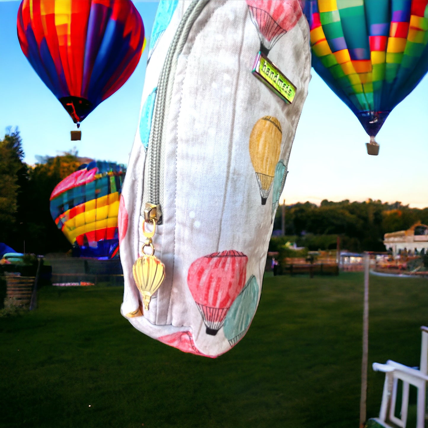 Hot Air Baloon Water Bottle Bag