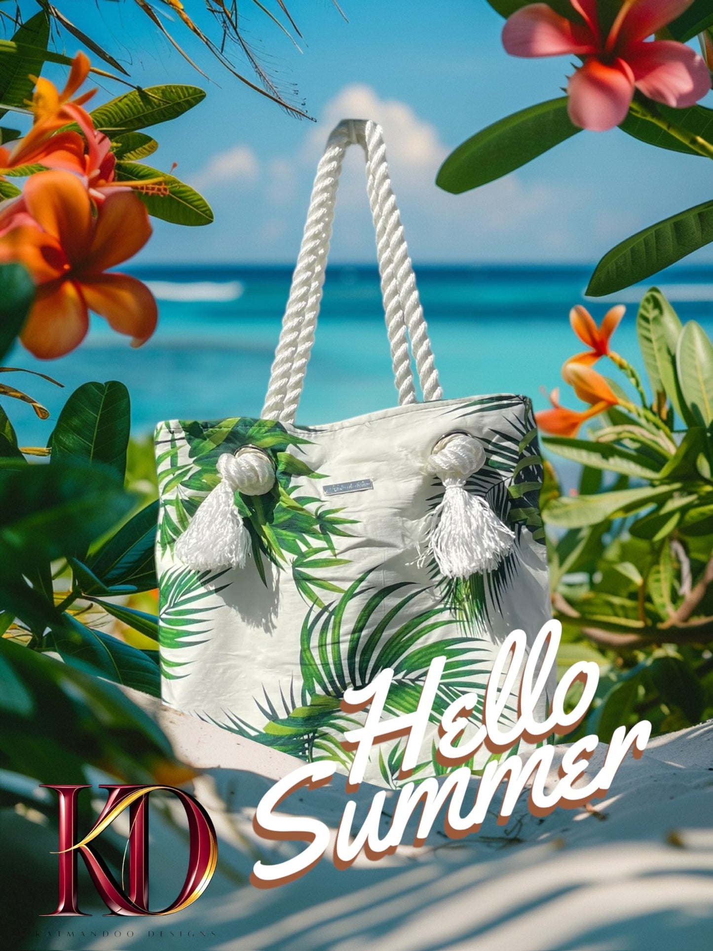 Tropical Palm Tote Bag – Hello Summer Edition