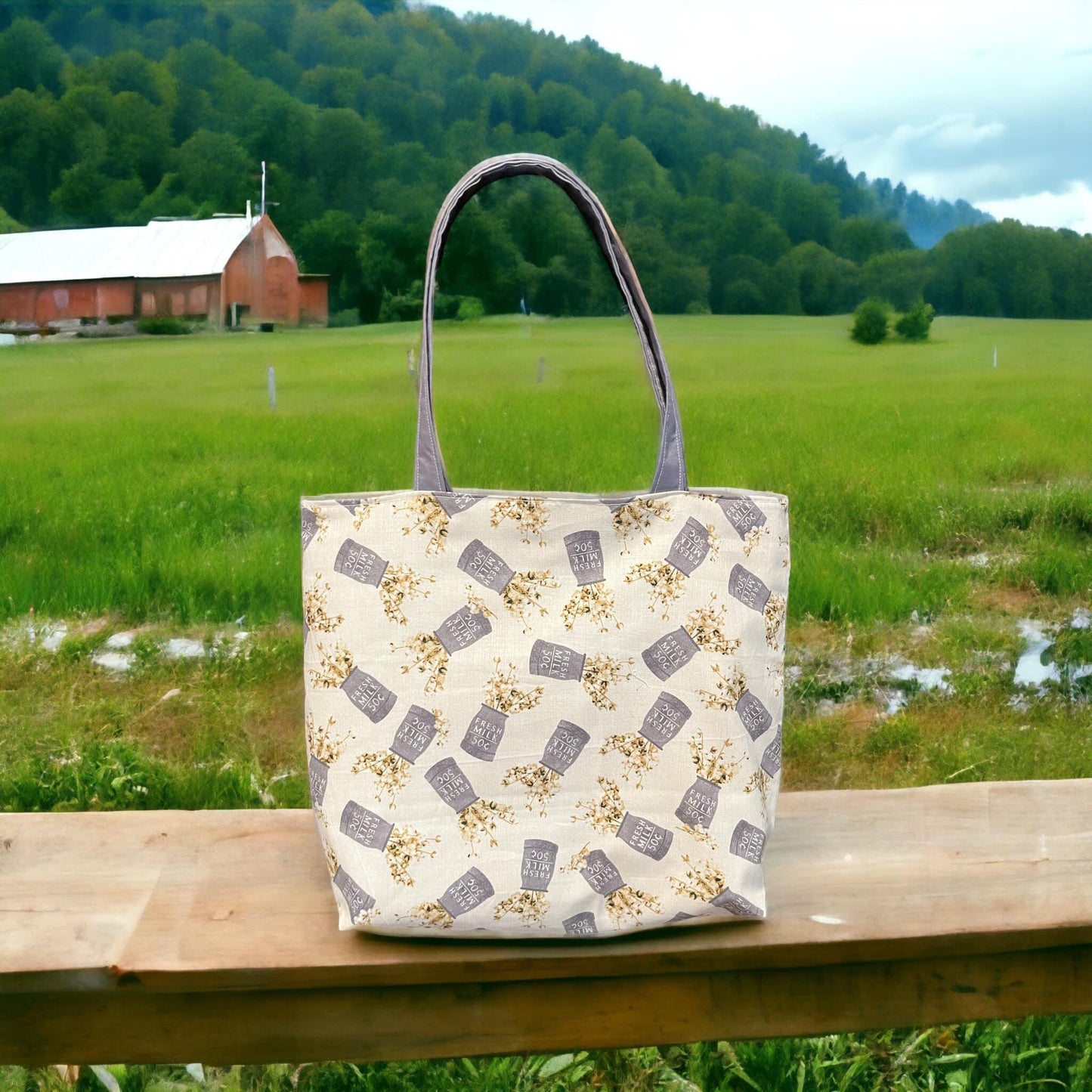 Milk can tote