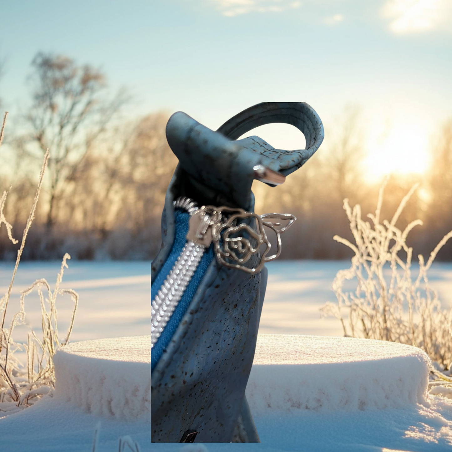 Teal-Cork shoulder bag