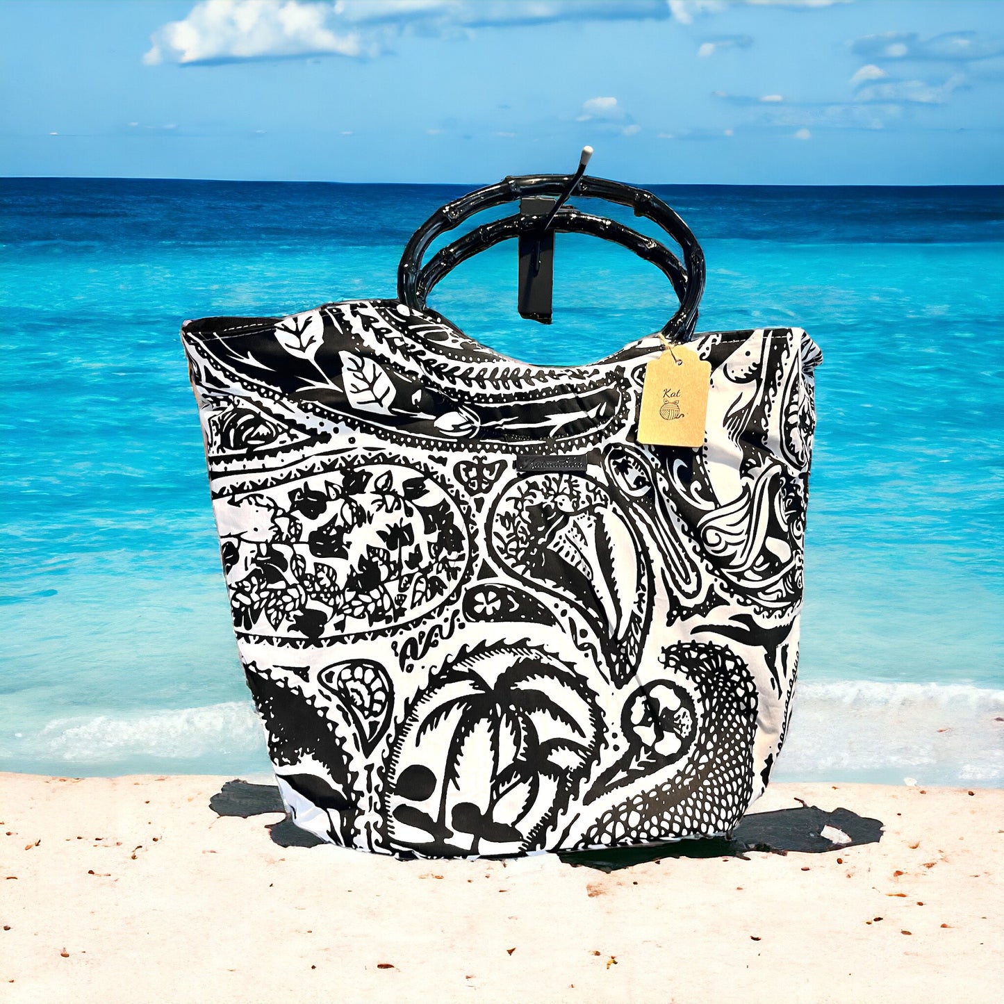 Caribbean print handbag