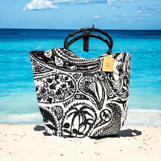 Caribbean print handbag