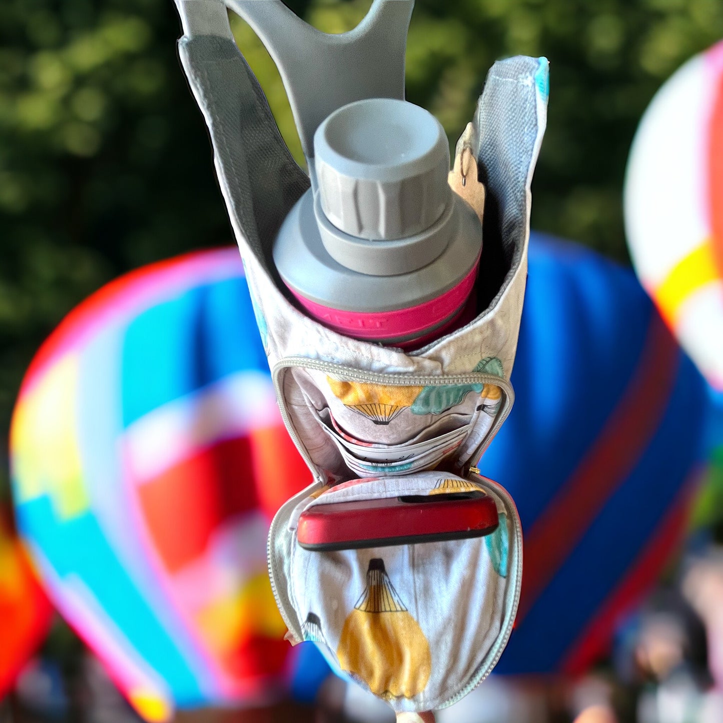 Hot Air Baloon Water Bottle Bag