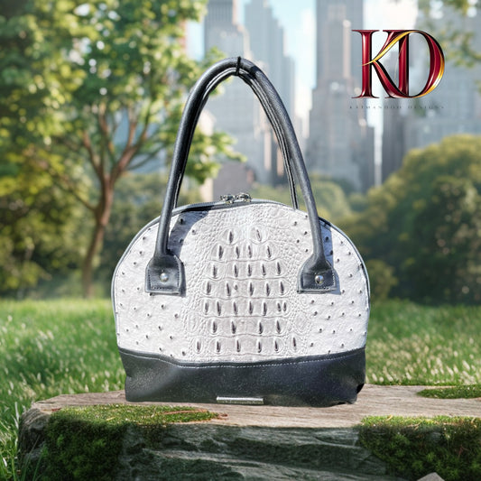 Silver Noir Dome Bag