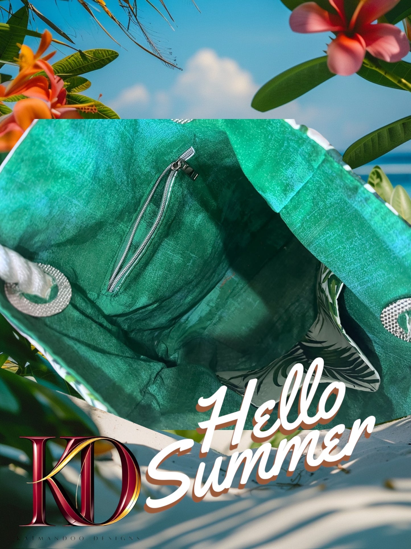 Tropical Palm Tote Bag – Hello Summer Edition