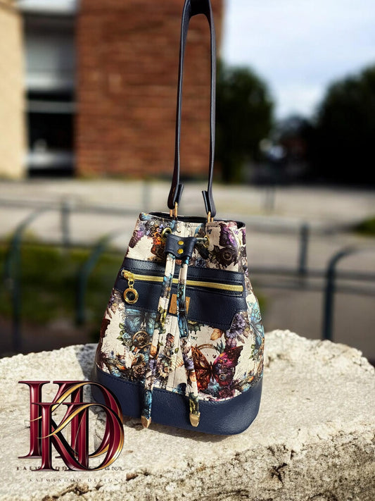 Butterfly Steampunk Drawstring Handbag