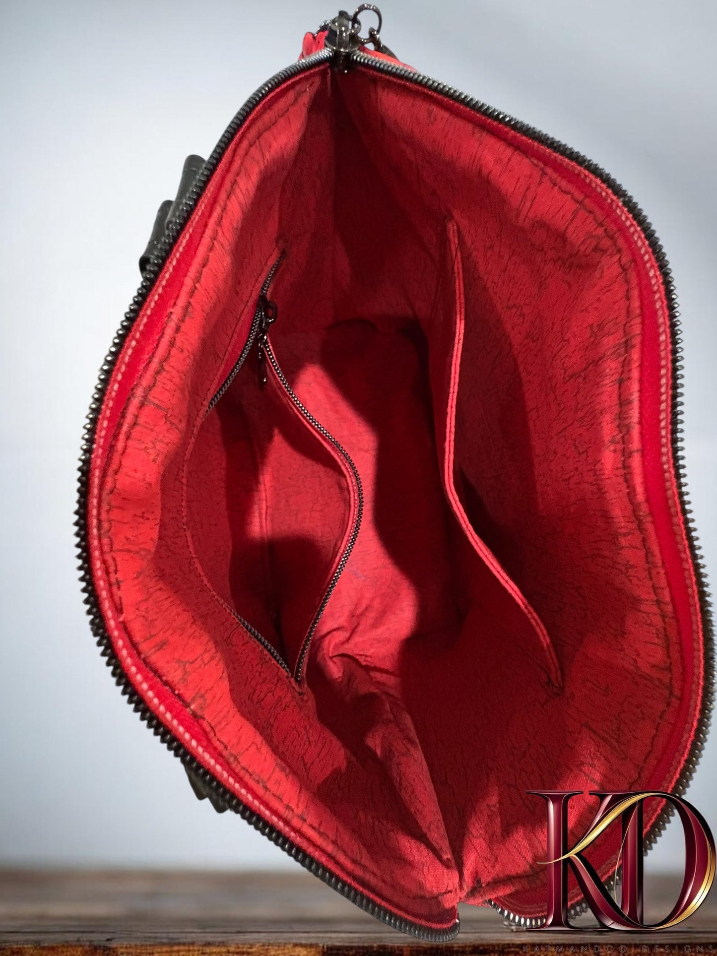 Lola Handbag – Faux Croc Red