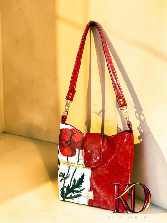 Poppy Rouge Bucket Bag – Artisan Luxury Collection