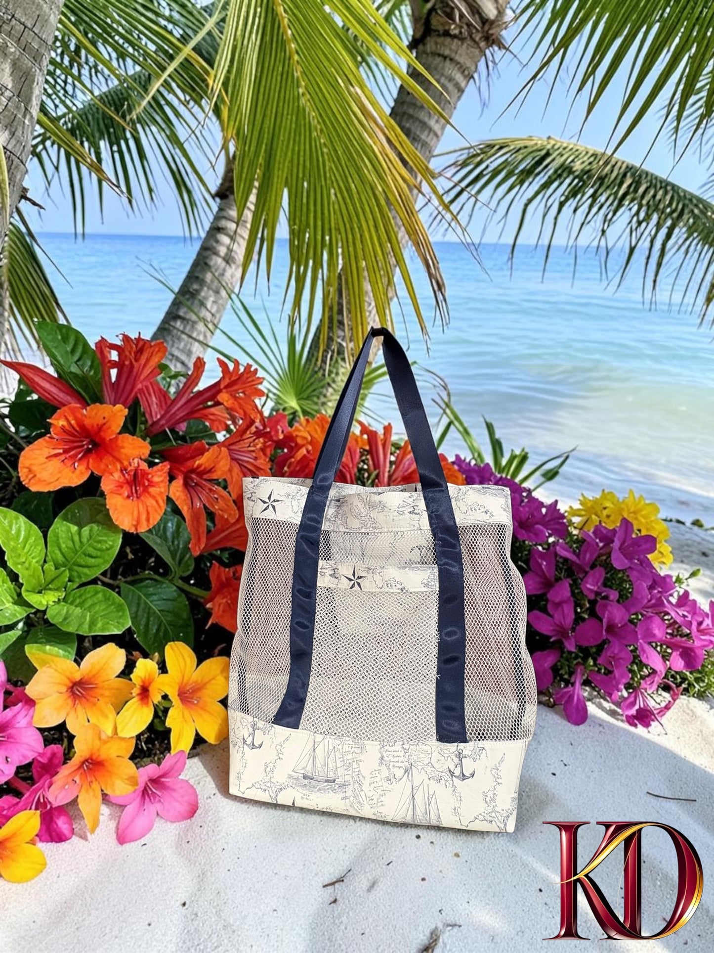 Ocean Breeze Mesh Beach Tote