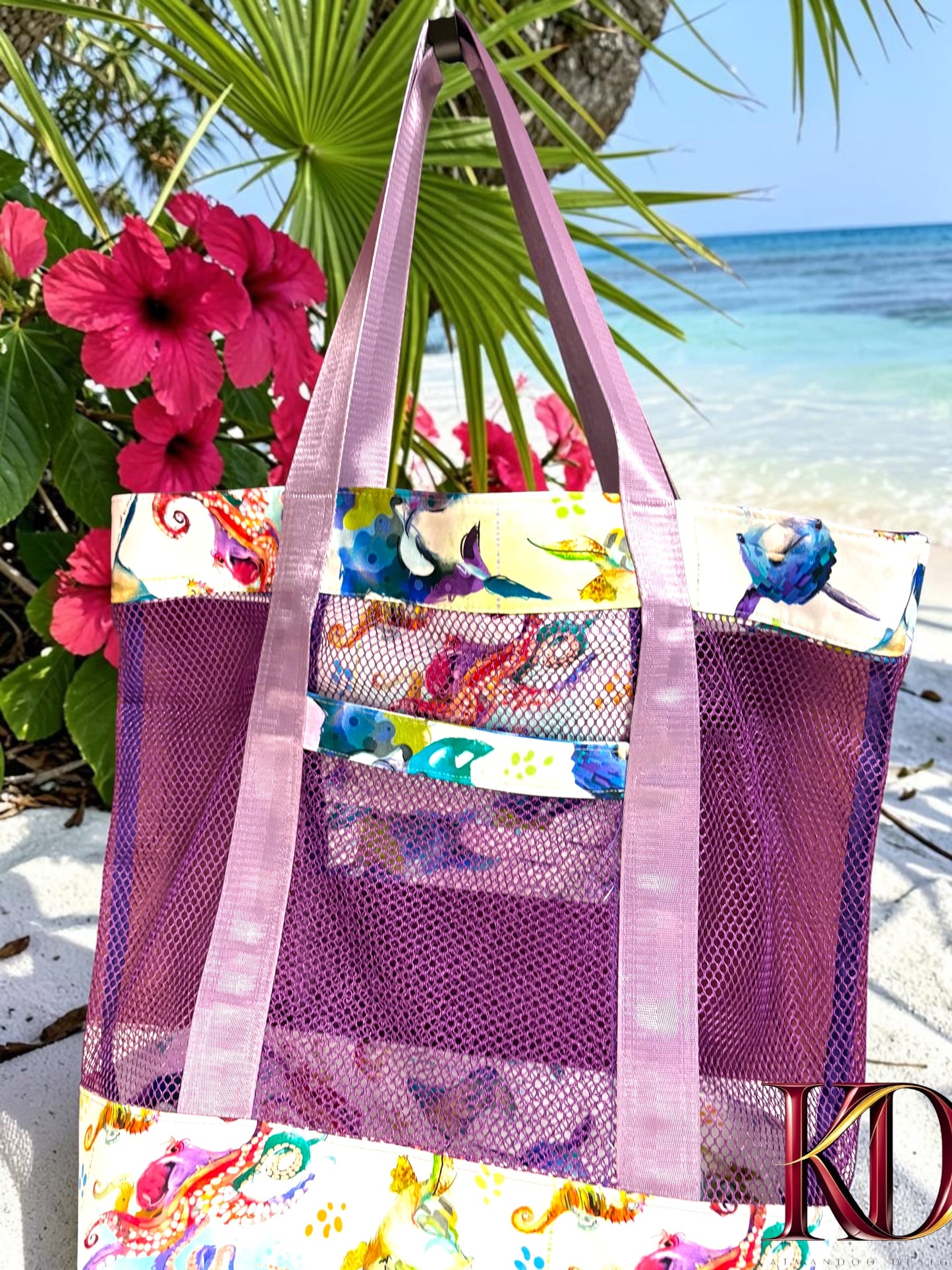 Ocean Breeze Mesh Beach Tote