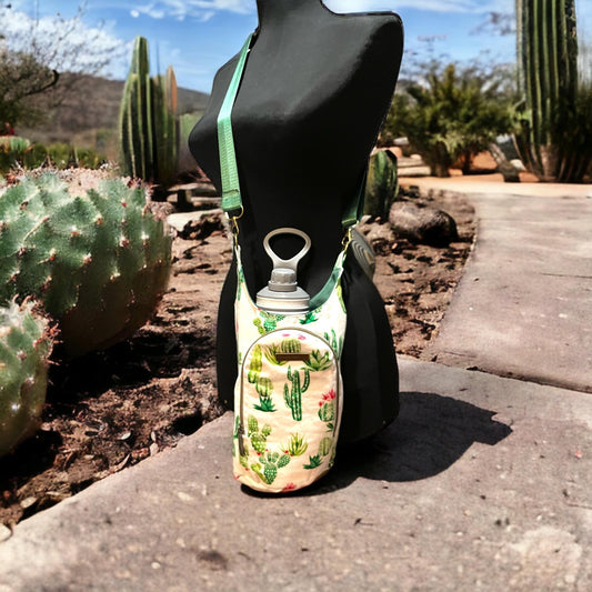 Cactus water bottle sling bag