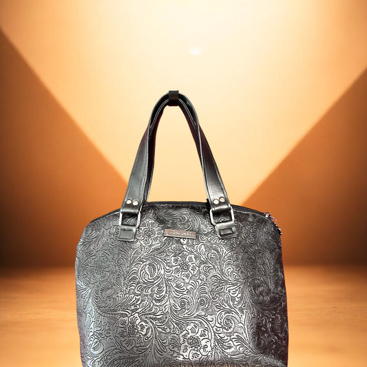 Lola Handbag Black Tooled