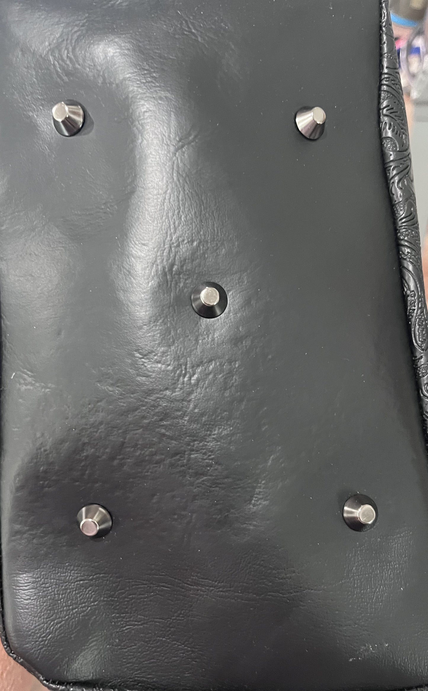 Lola Handbag Black Tooled