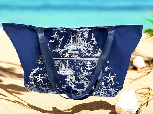 Nautical beach bag