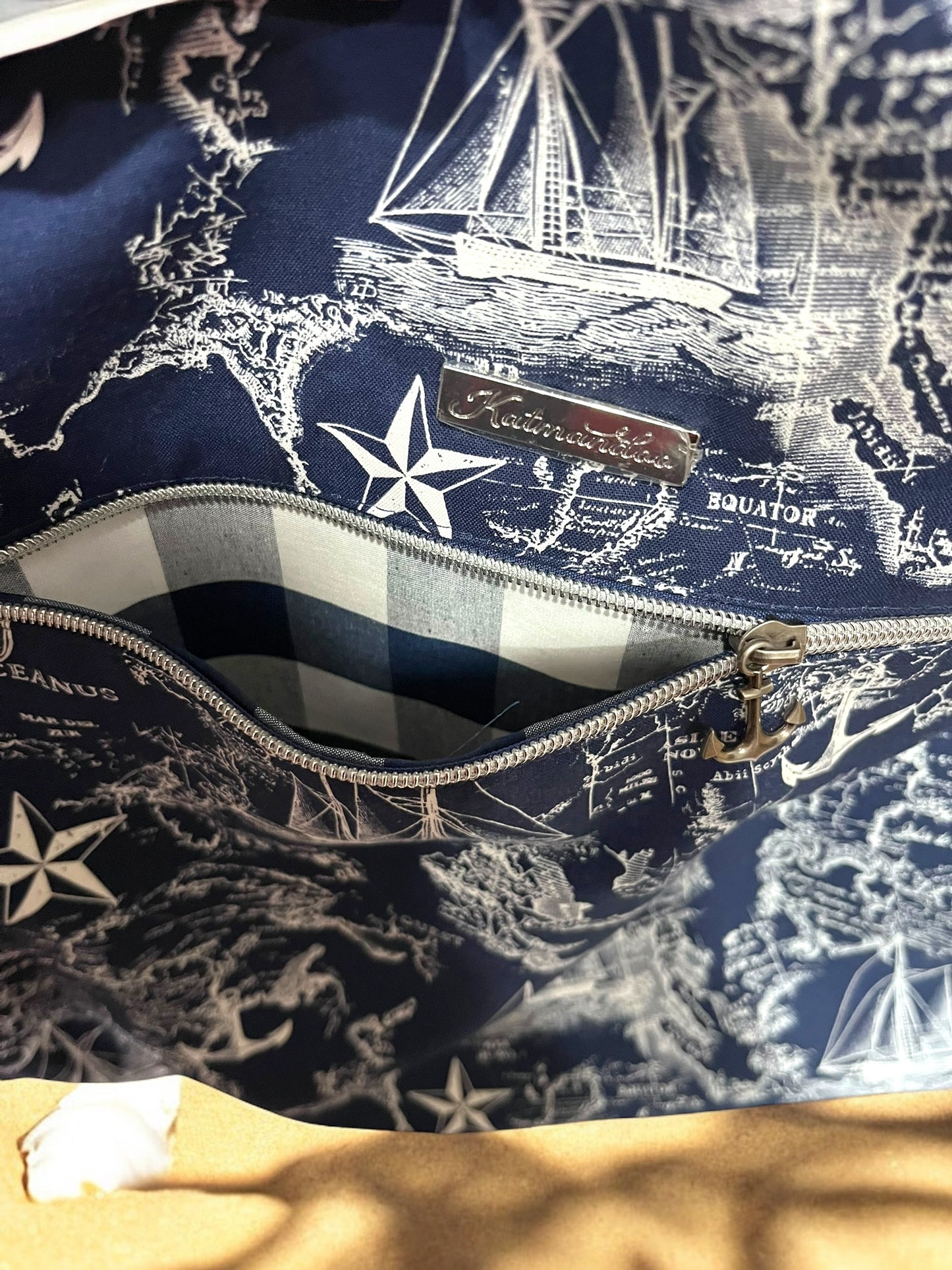 Nautical beach bag