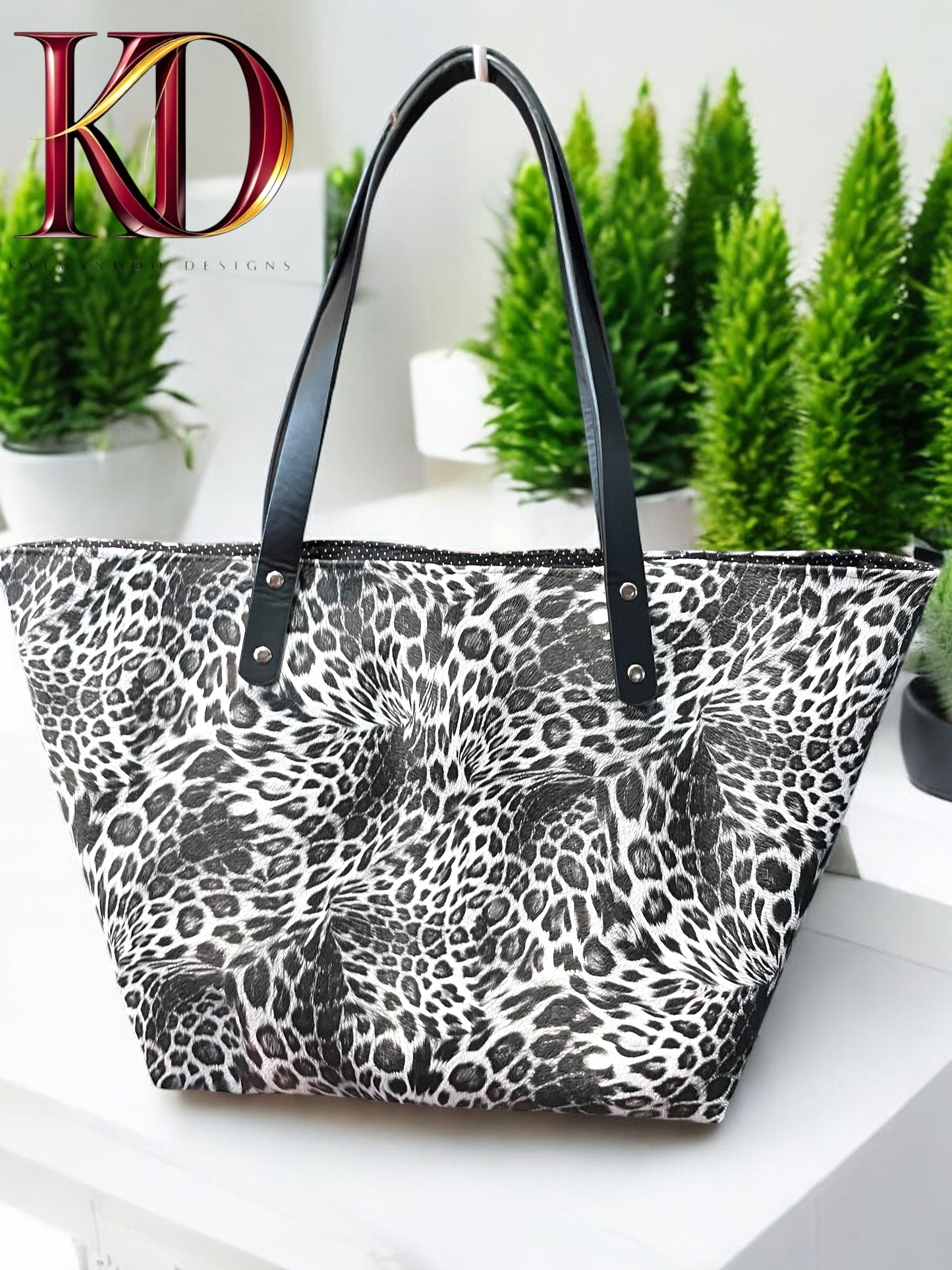 Black and White Animal Print Fashion bag