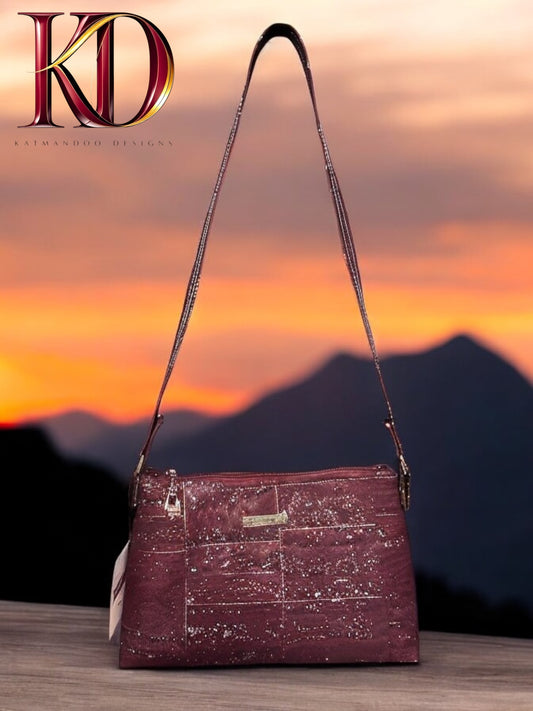 Wine -Cork shoulder bag
