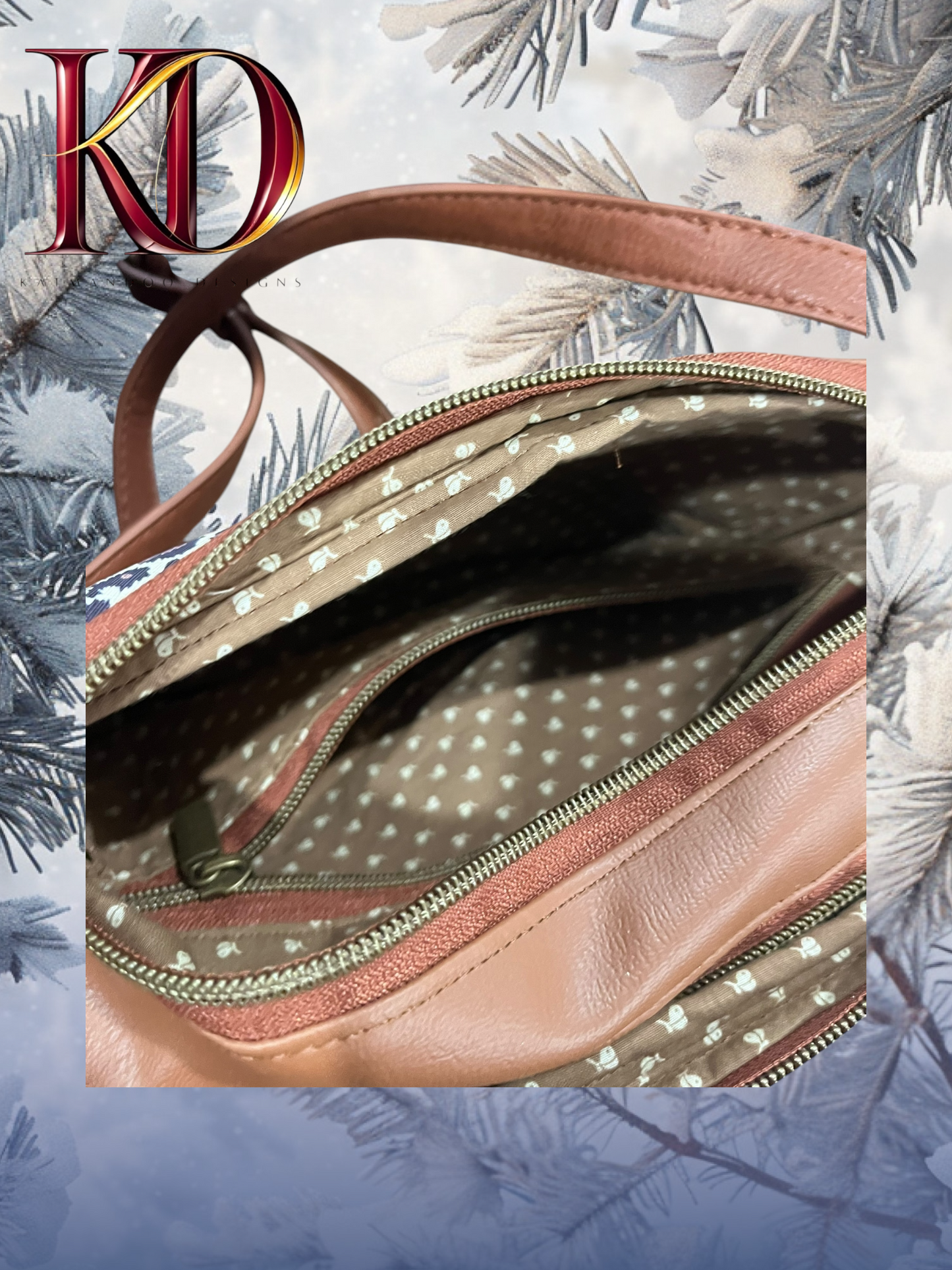 Leopard Duel Zipper Compartment Crossbody bag