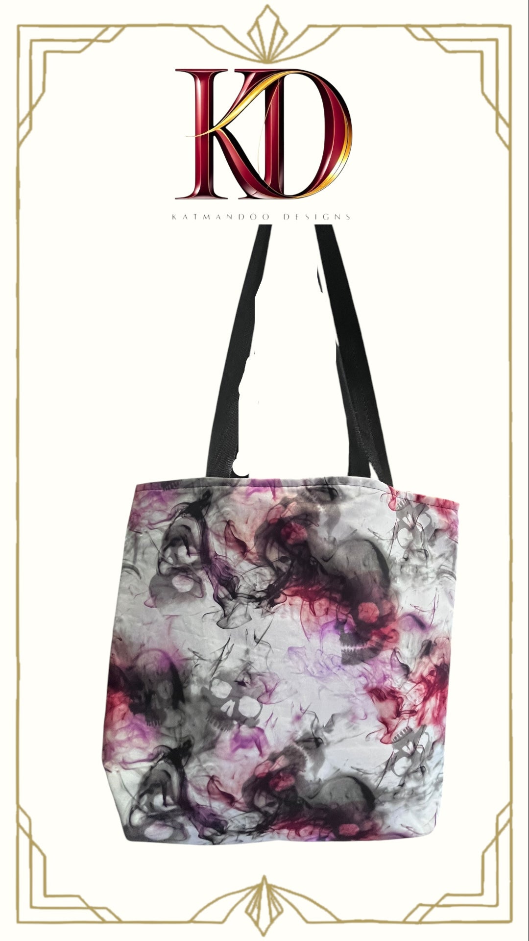 Misty Skulls Tote Bag