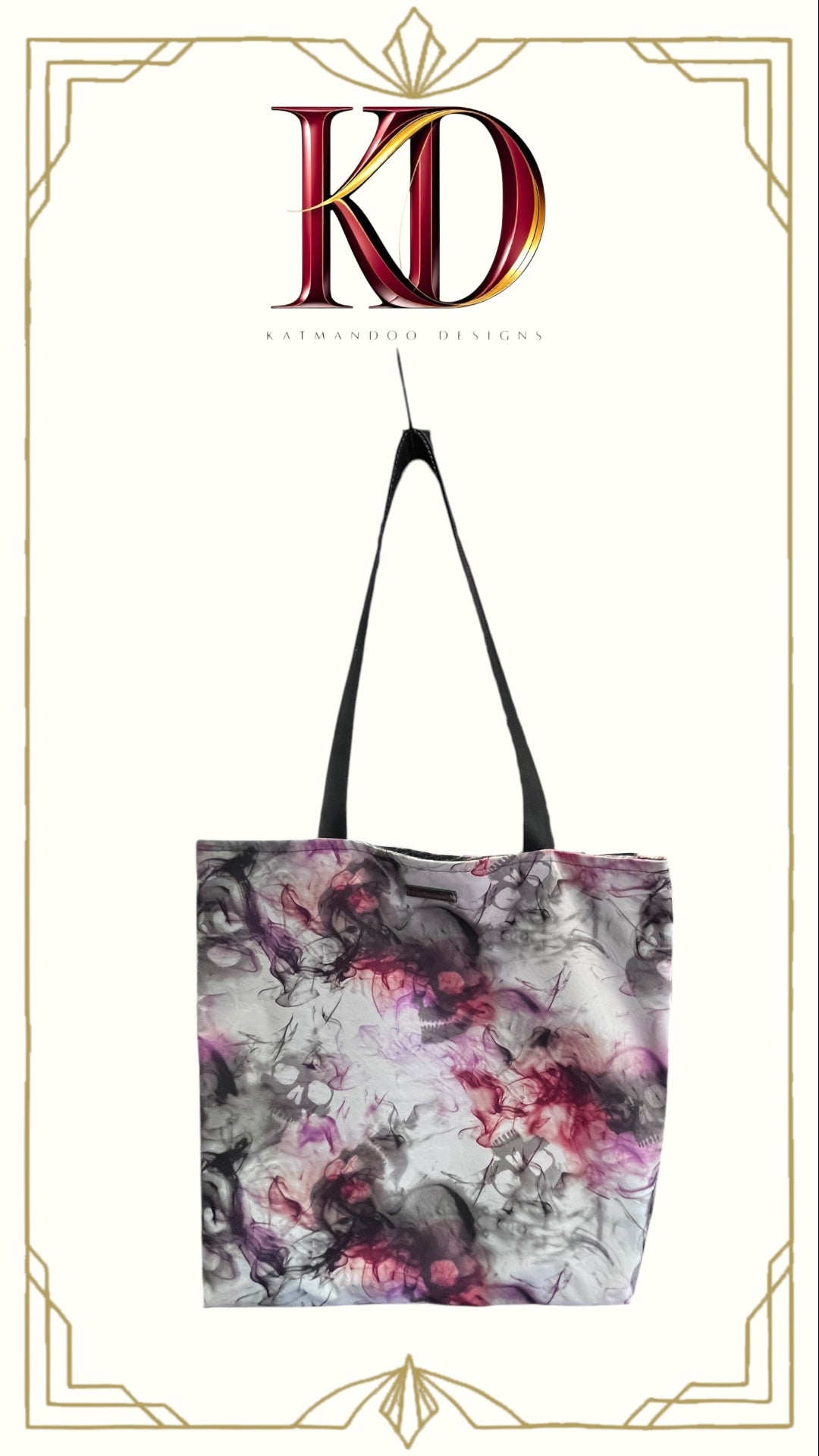Misty Skulls Tote Bag