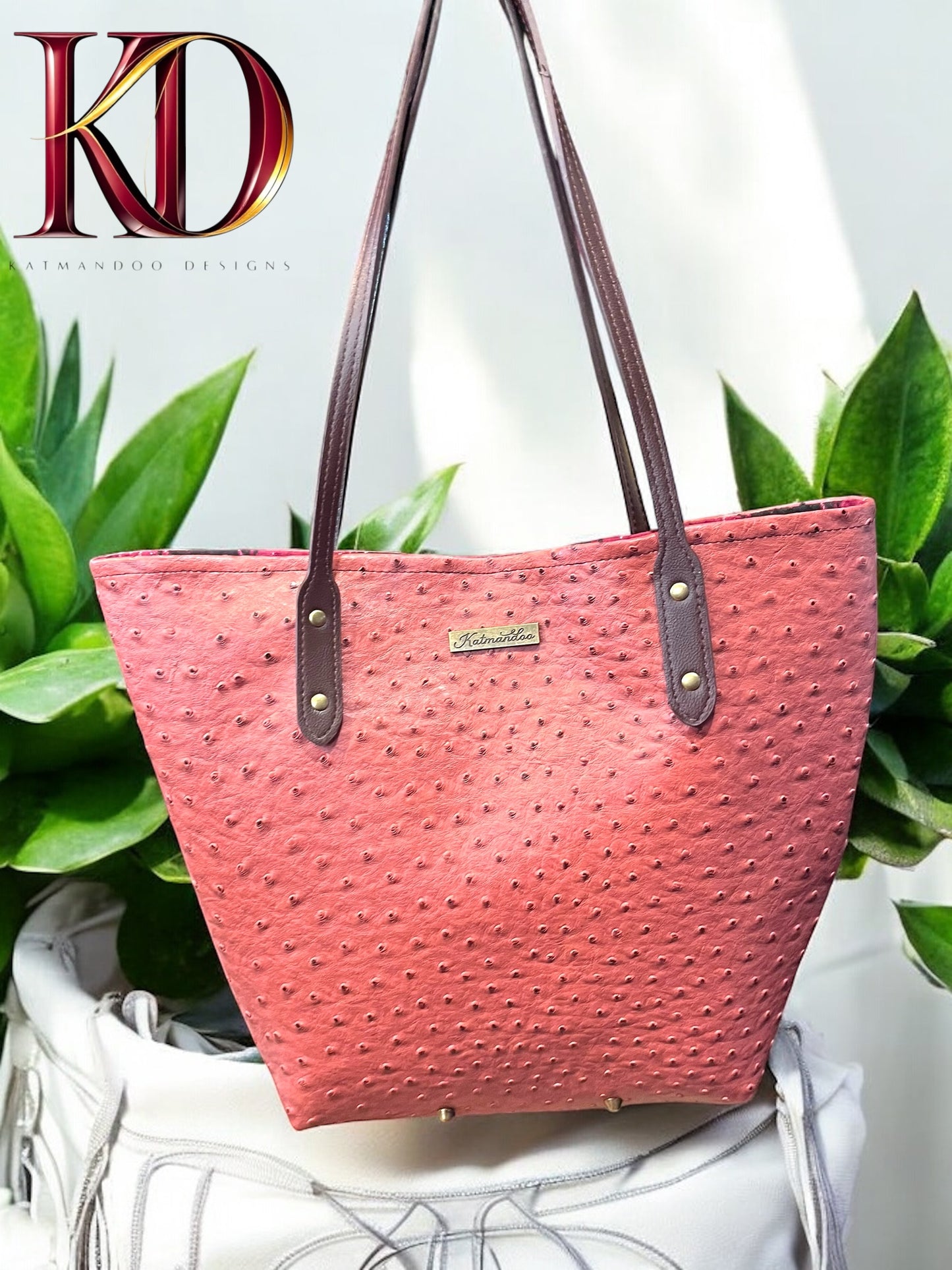 Faux Ostrich Fashion bag