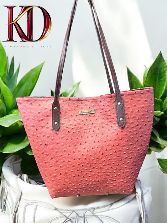 Faux Ostrich Fashion bag