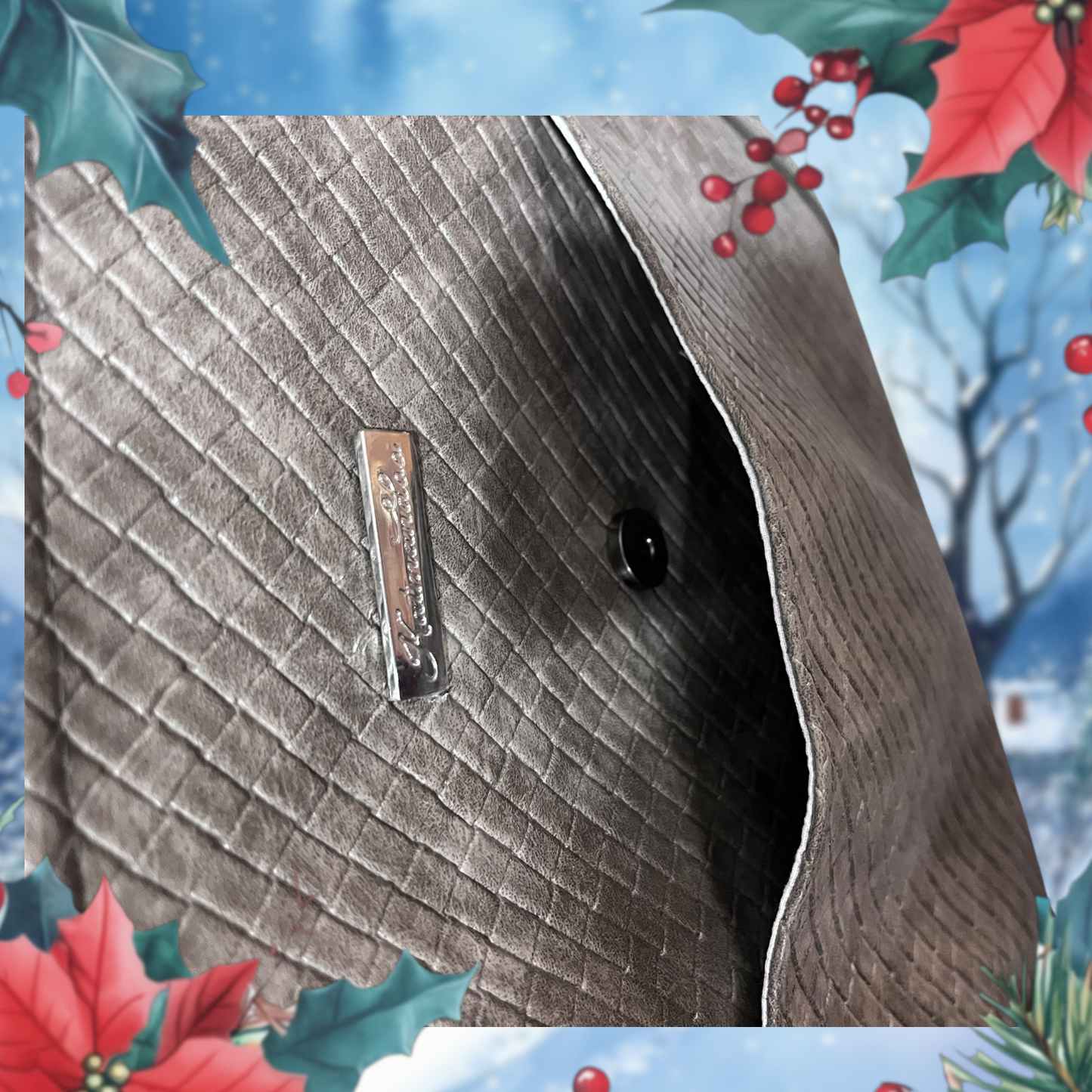 Grey Passionflower handbag