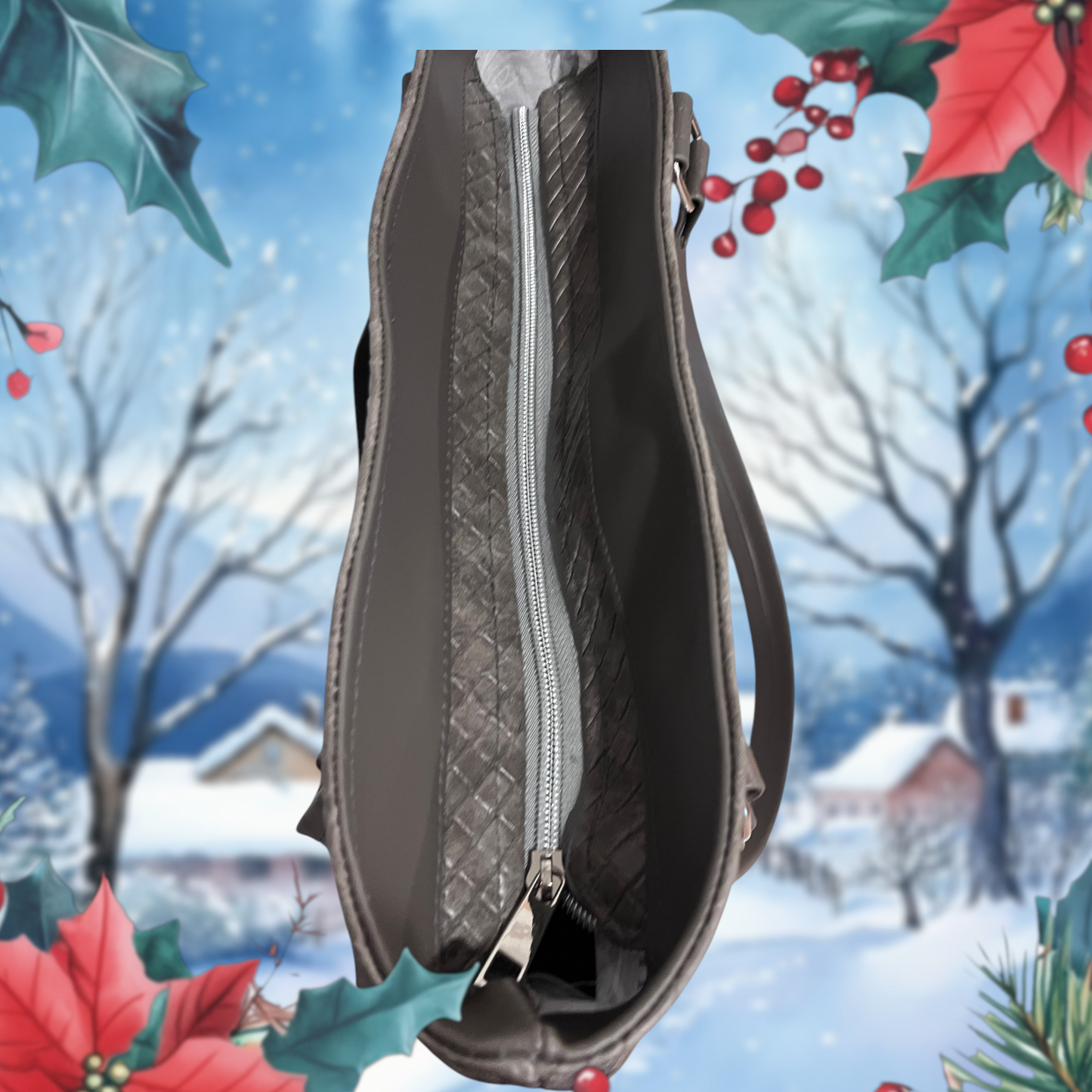 Grey Passionflower handbag