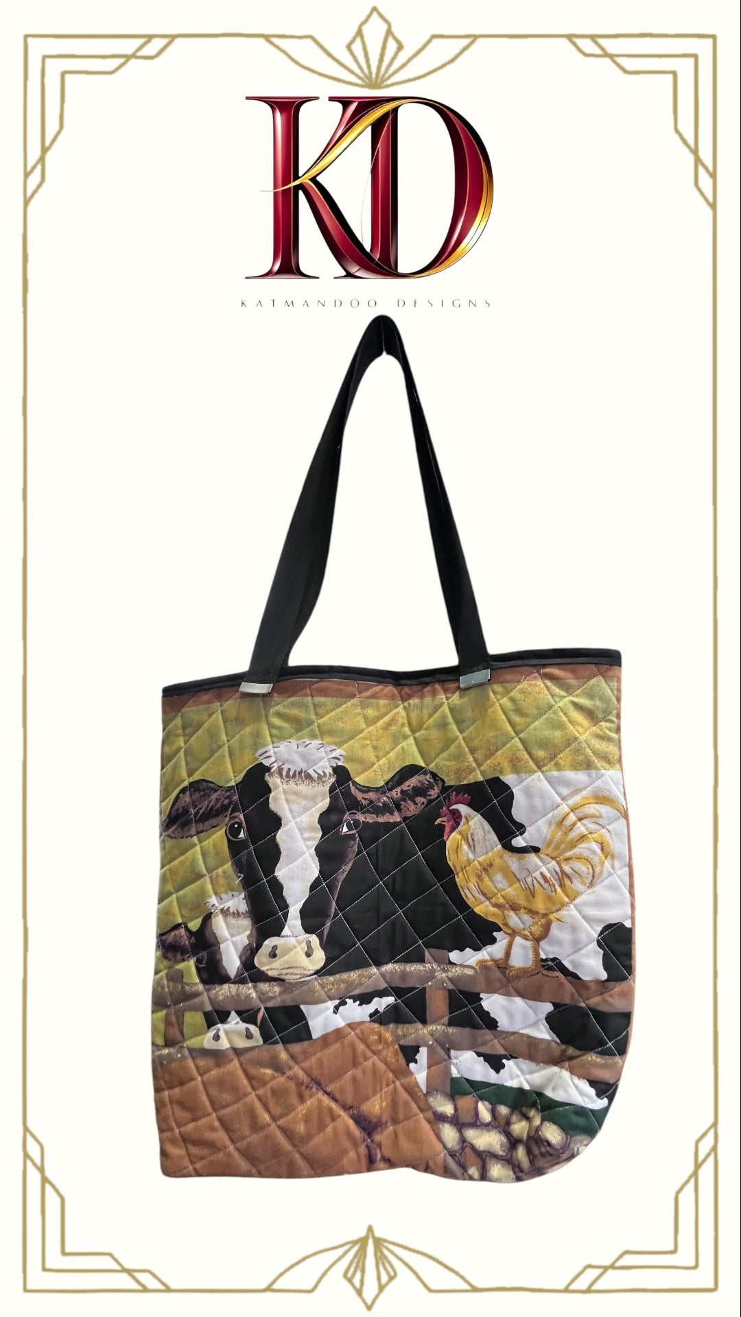 Quilted Farmhouse Tote Bag