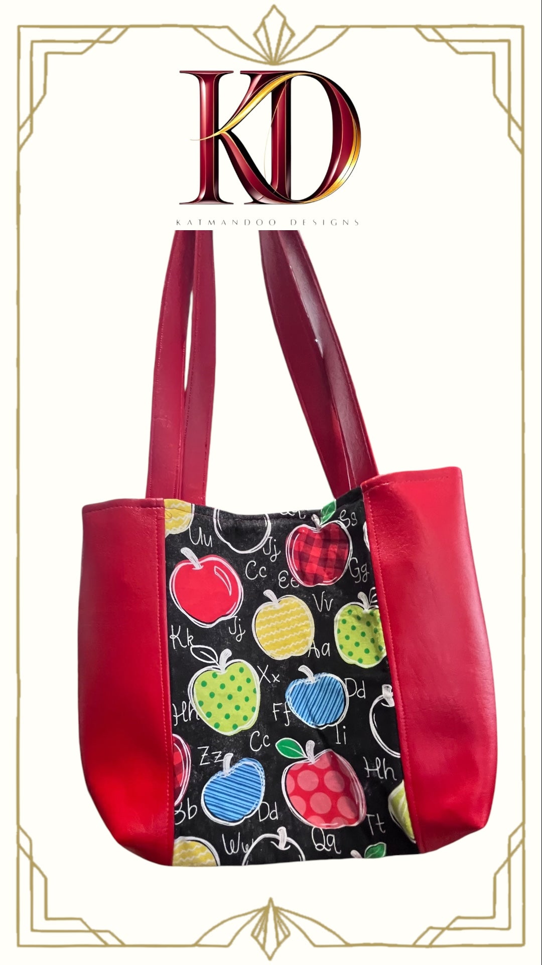 Teacher Apple Tote Bag