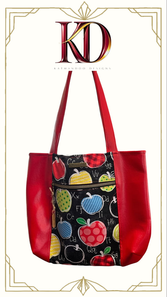 Teacher Apple Tote Bag